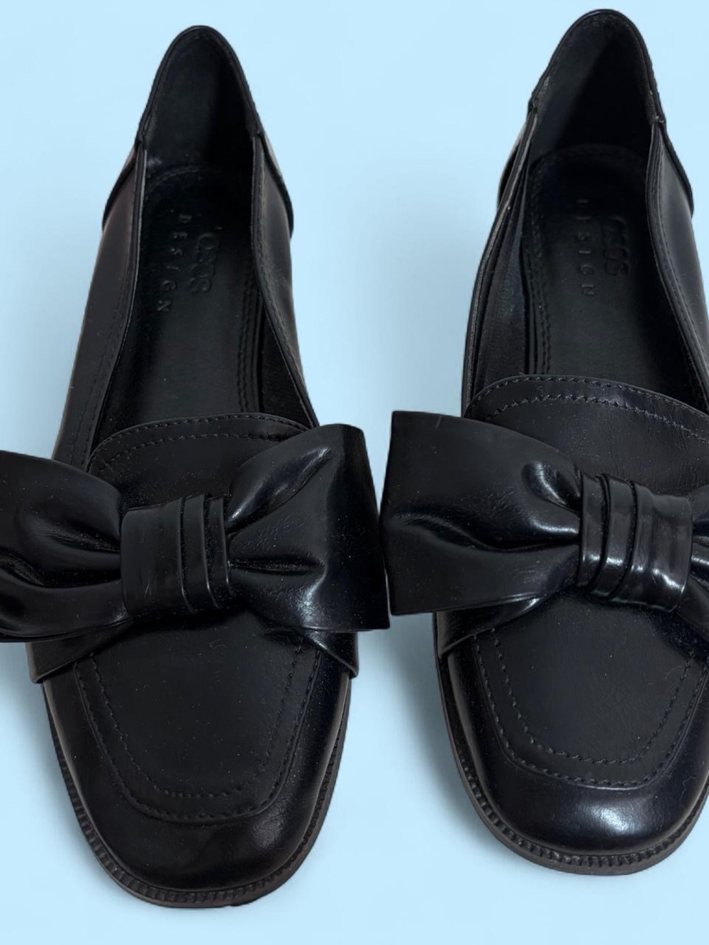 ASOS Black Bow Loafers for Women